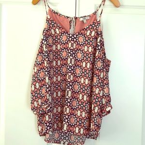 Peekaboo shoulder blouse